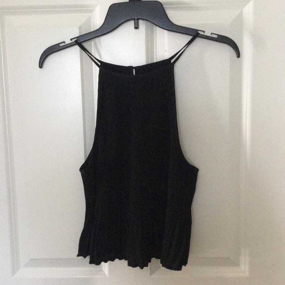 Black fringe top